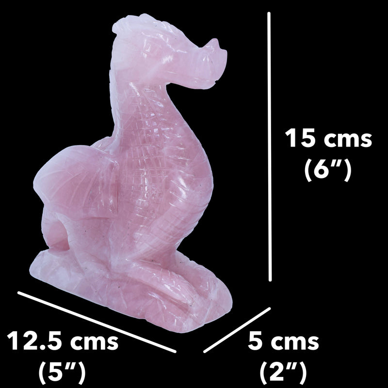 Dragon Carving - Rose Quartz (840 Grams)