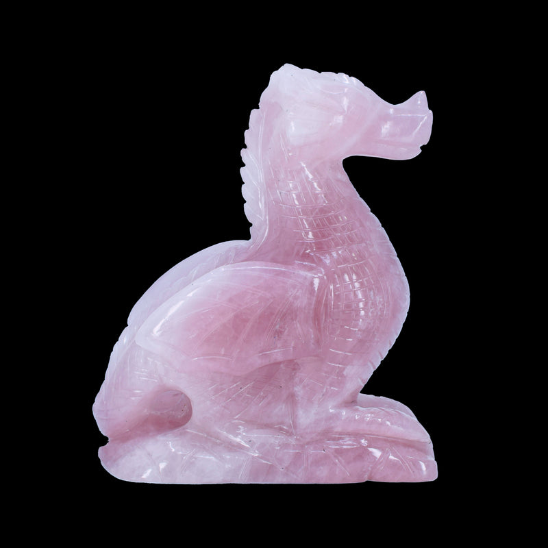 Dragon Carving - Rose Quartz (840 Grams)