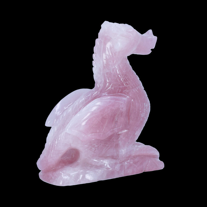 Dragon Carving - Rose Quartz (840 Grams)
