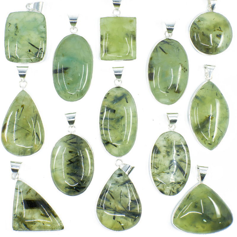 Cabochon Pendants - Prehnite