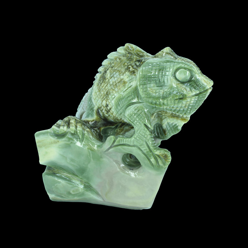 Chameleon Carving - Infinity Serpentine (1094 Grams)