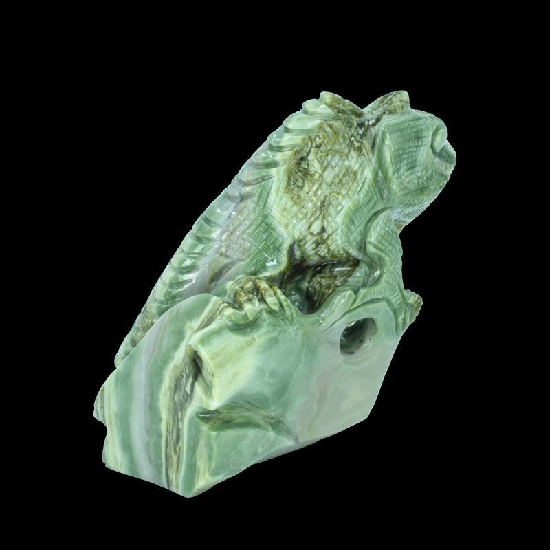 Chameleon Carving - Infinity Serpentine (1094 Grams)