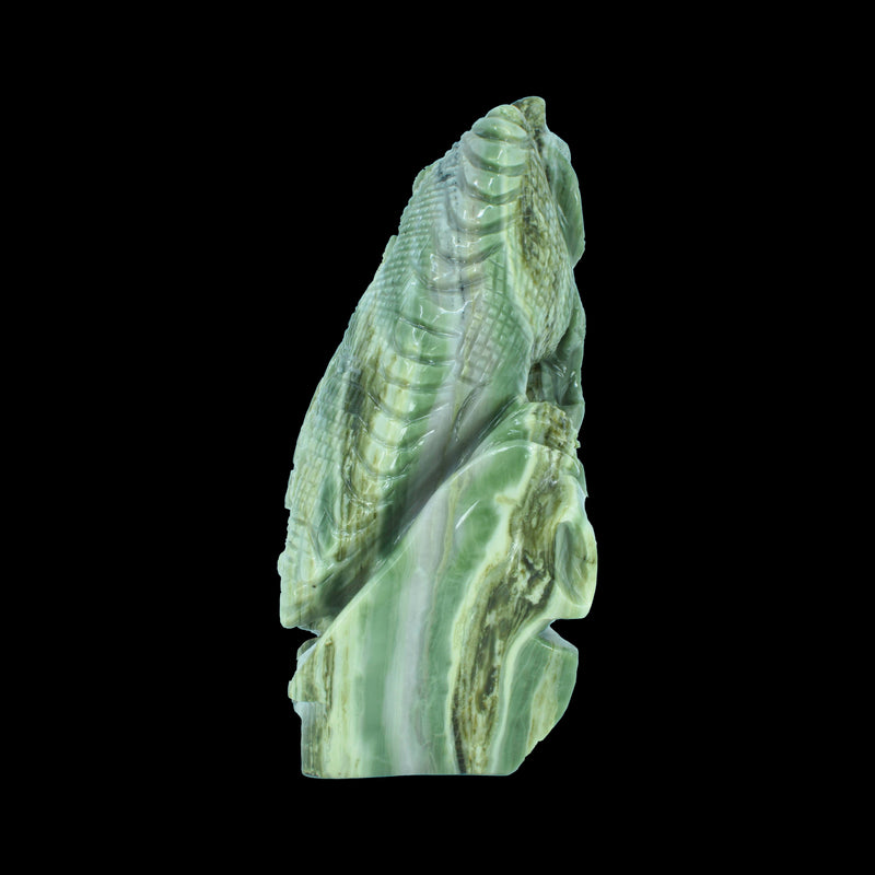 Chameleon Carving - Infinity Serpentine (1094 Grams)