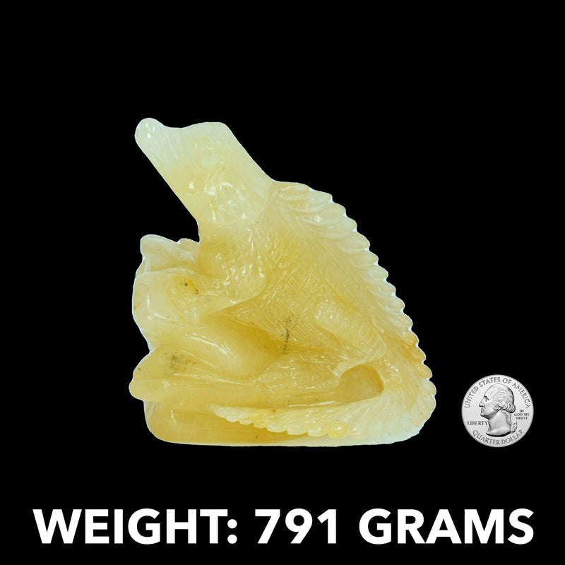 Lizard Carving - Golden Aventurine (791 Grams)