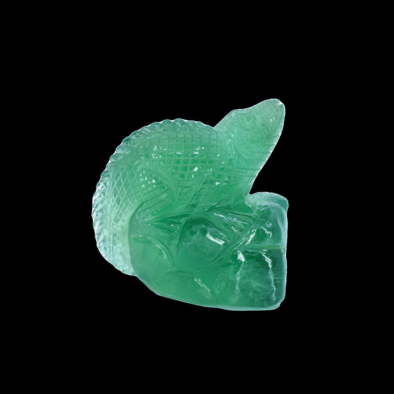 Lizard Carving - Green Fluorite (833 Grams)