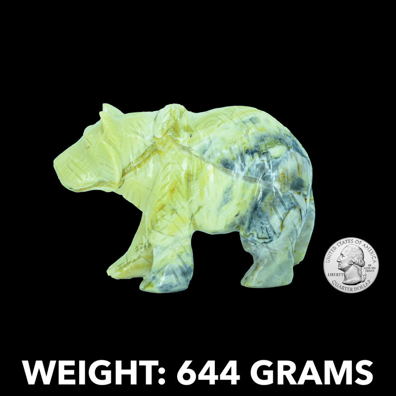 Bear Carving - Infinity Serpentine (644 Grams)