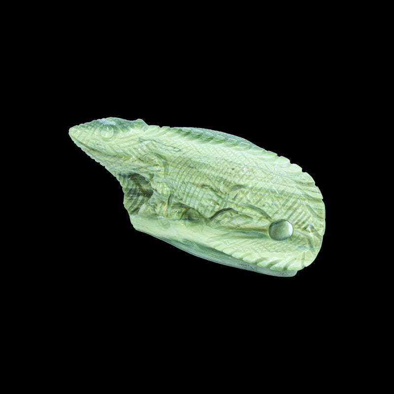 Iguana Carving - Infinity Serpentine (570 Grams)