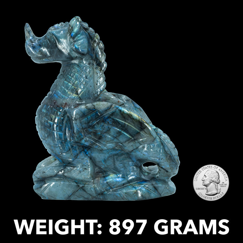 Dragon Carving - Labradorite (897 Grams)