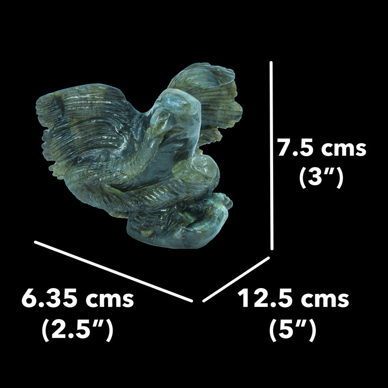 Eagle and Snake Carving - Labradorite (380 Grams)