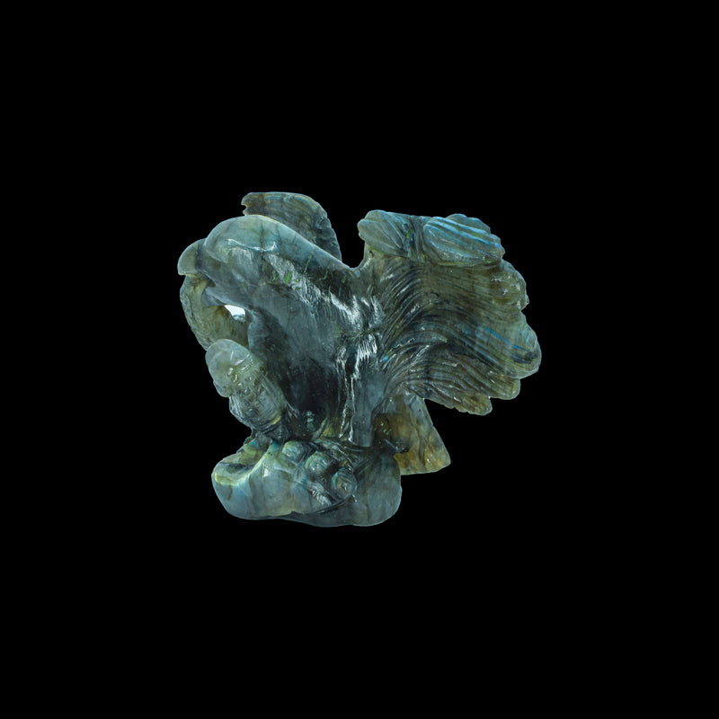 Eagle and Snake Carving - Labradorite (380 Grams)
