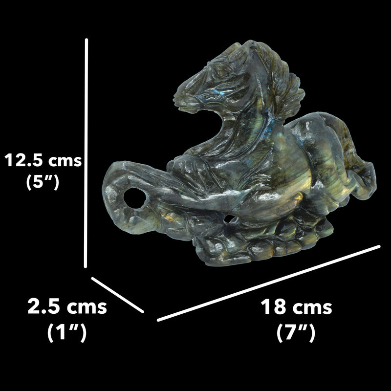 Horse Carving - Labradorite (760 Grams)