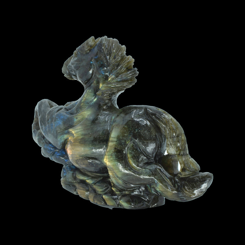 Horse Carving - Labradorite (760 Grams)