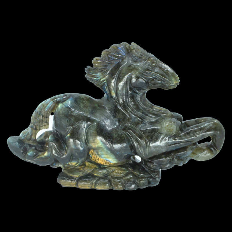 Horse Carving - Labradorite (760 Grams)