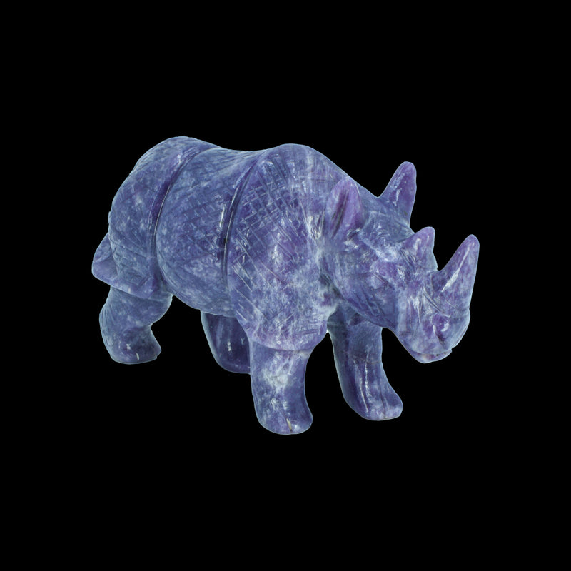 Rhino Carving - Lepidolite (733 Grams)