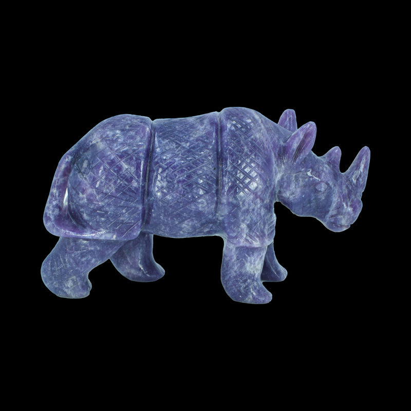 Rhino Carving - Lepidolite (733 Grams)