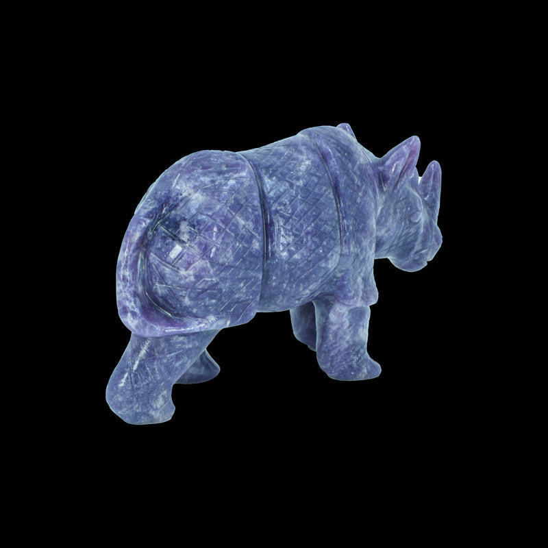 Rhino Carving - Lepidolite (733 Grams)