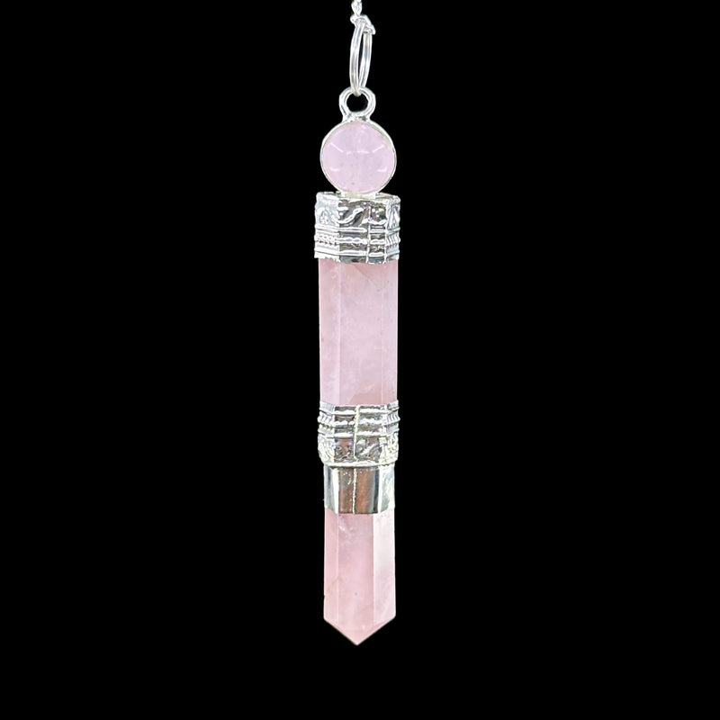 Mini Wand Pendulum - Rose Quartz