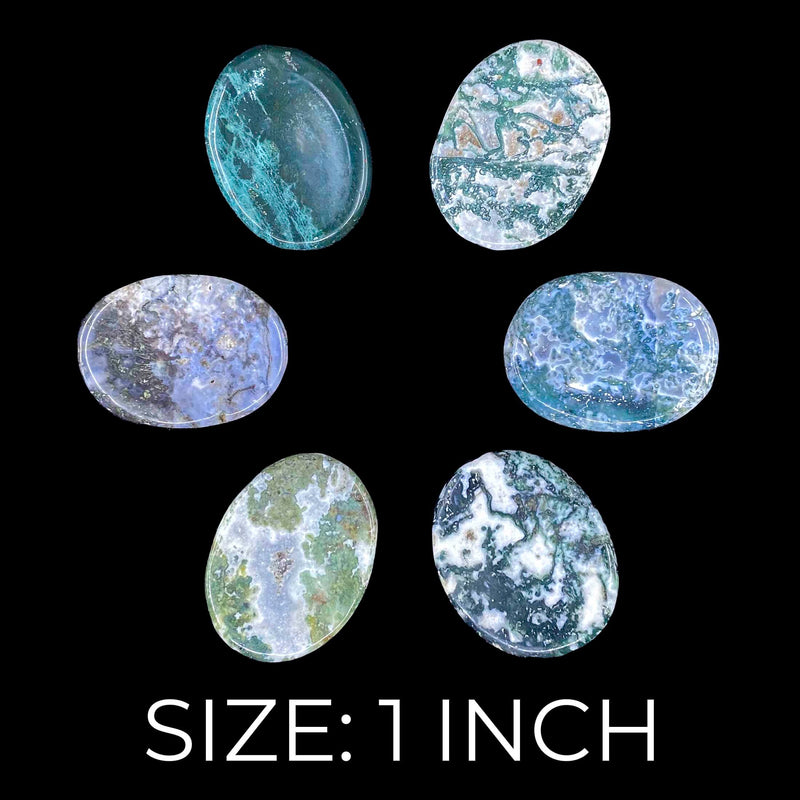Moss Agate Worry Stones