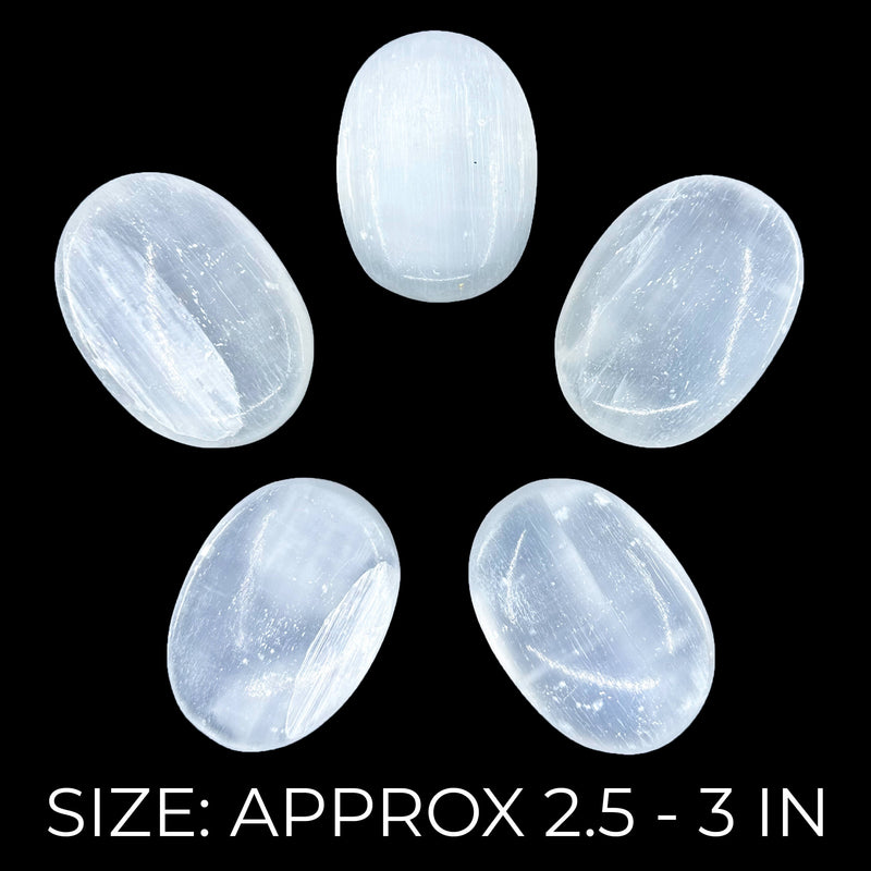 Selenite Palmstones