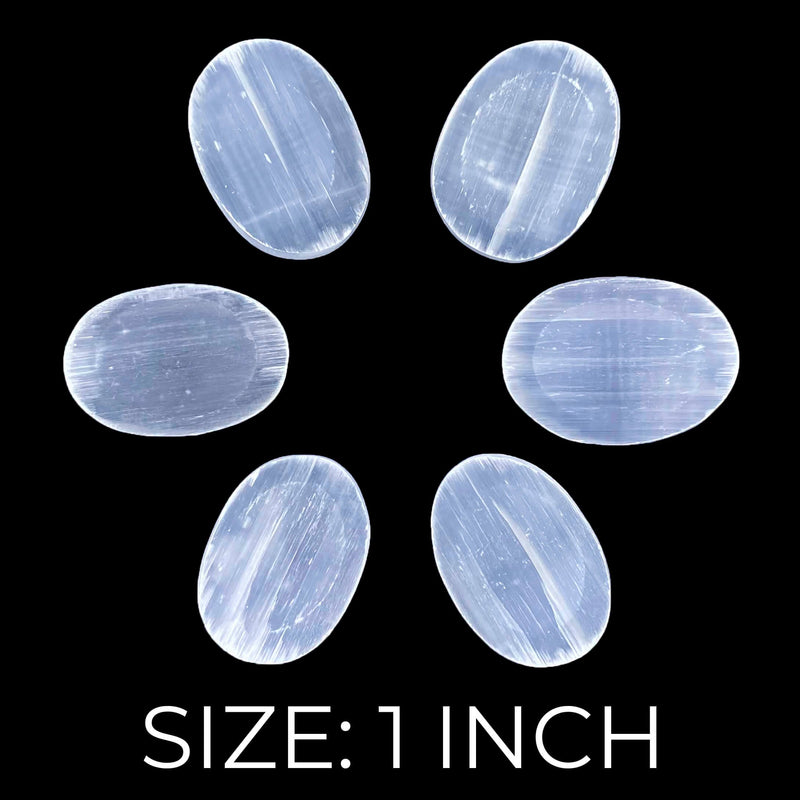 Selenite Worry Stones