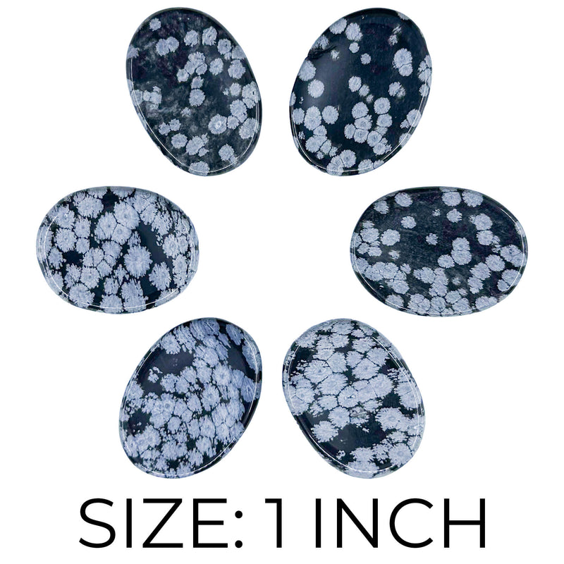 Snowflake Obsidian Worry Stones