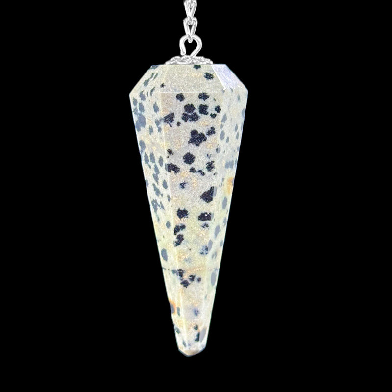 6 Faceted Pendulum - Dalmatian Jasper