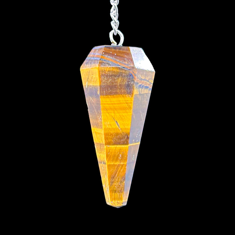 6 Faceted Pendulum - Tiger Eye