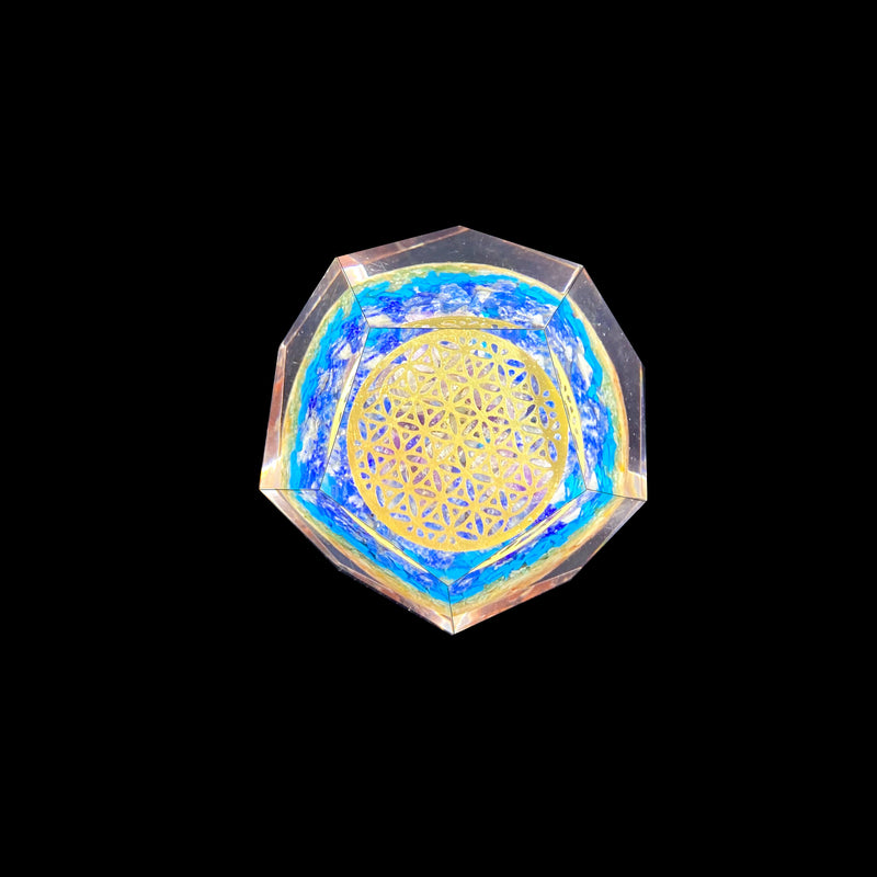 7 Chakra Orgonite Faceted Sphere