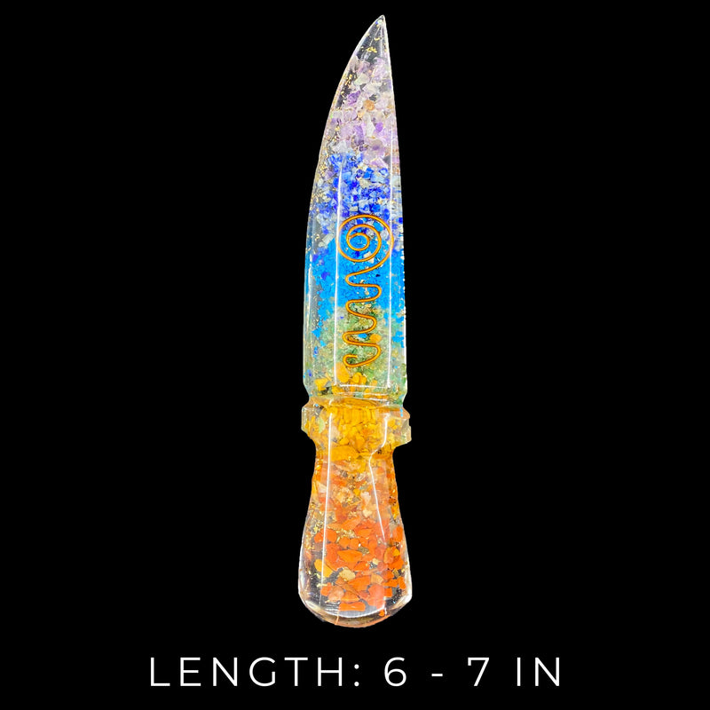 7 Chakra Orgonite Warrior Dagger