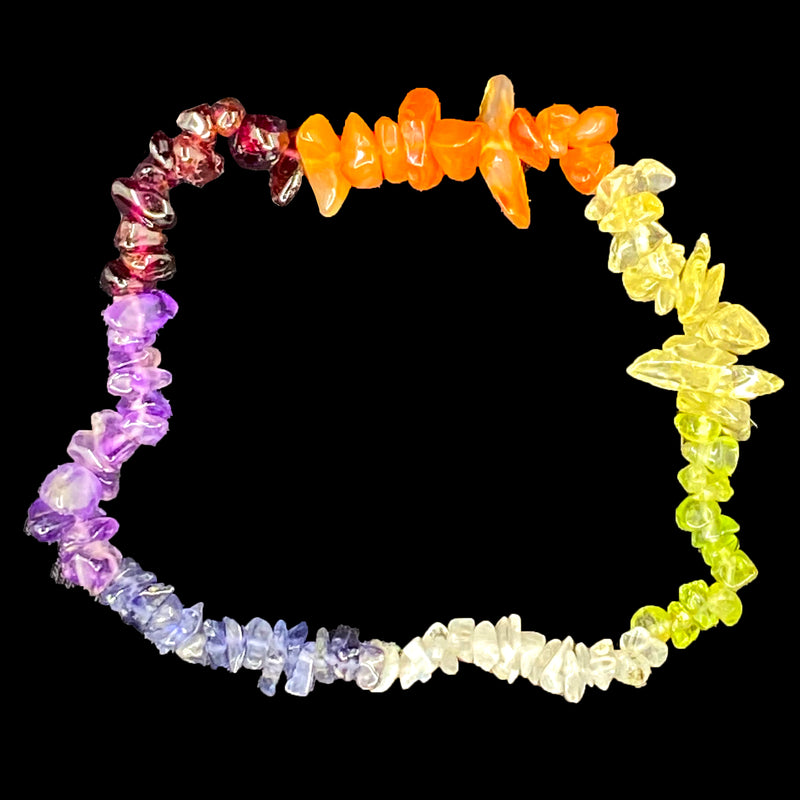 Chakra Gemstone Chips bracelet