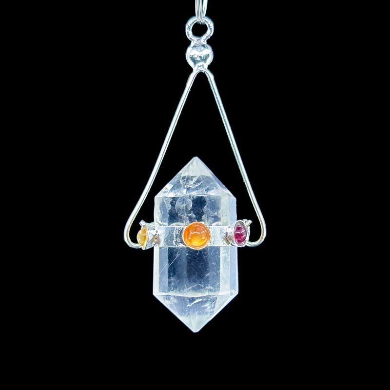 7 Chakra Herkimer Diamond Pendulum