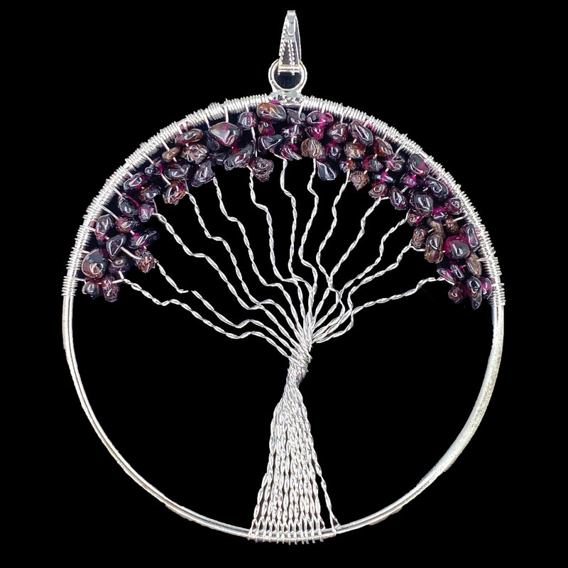 Big Tree of Life Pendant - Garnet