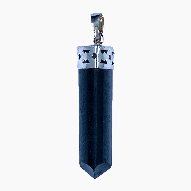 Cap Pencil Pendant - Black Tourmaline