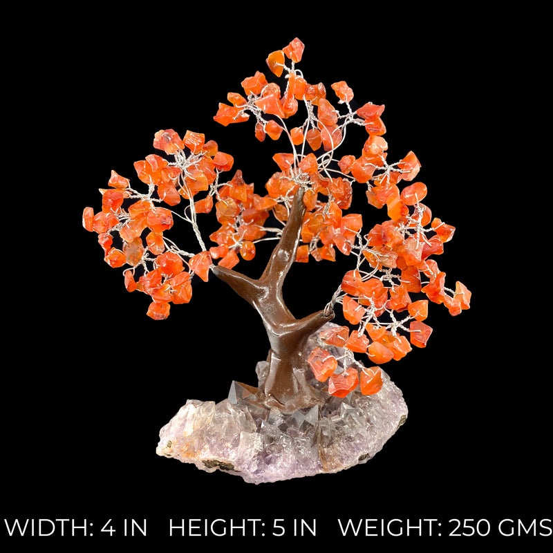 Carnelian Tree on Mineral Base