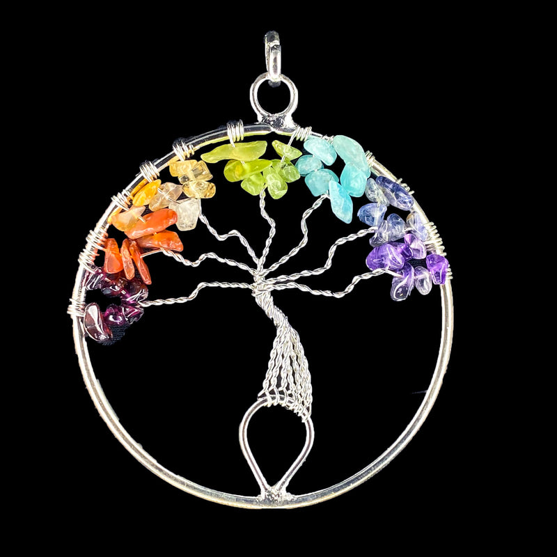 Chakra Tree of Life Pendant - Medium size