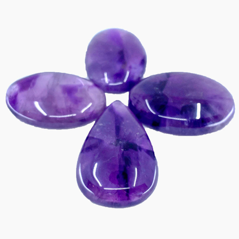 Chevron Amethyst Cabochons