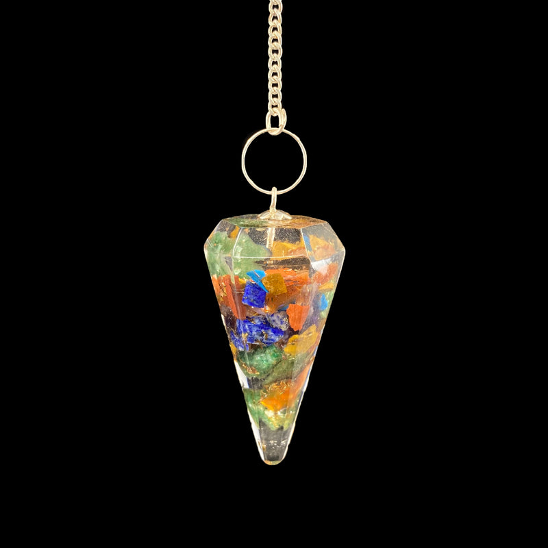 Faceted Orgon Chakra Pendulum