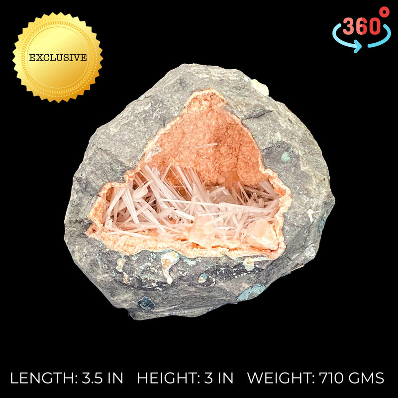 Pink Scolecite Geode