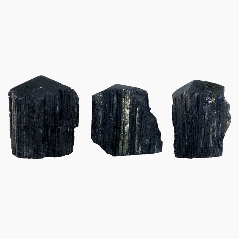 Natural Black Tourmalines with Polished Points