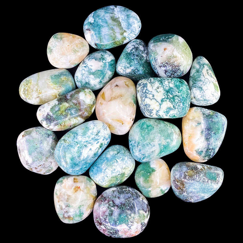 Green Stilbite Tumbles