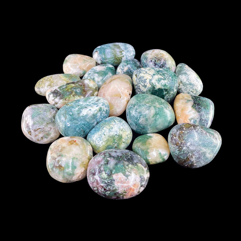 Green Stilbite Tumbles