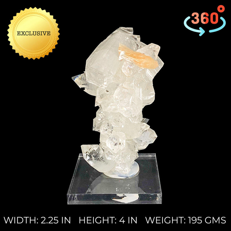 Wowser Apophyllite and Stilbite Stalactite