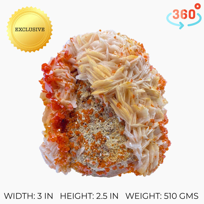 Vanadinite with Barite Specimen