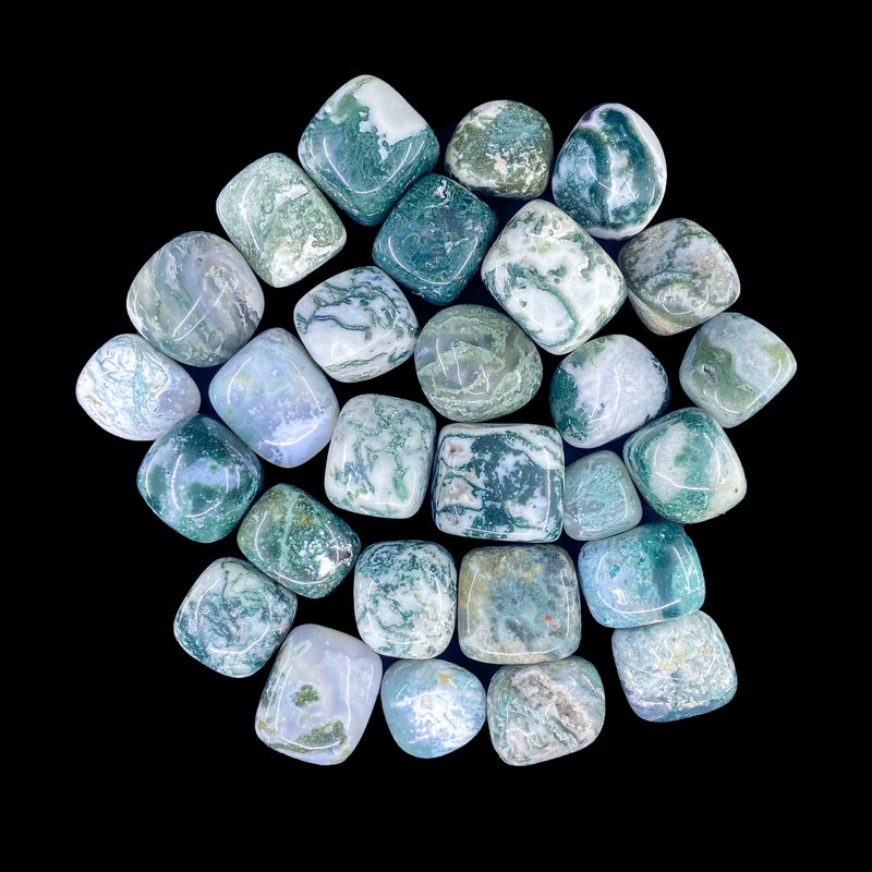 Moss Agate Tumbles