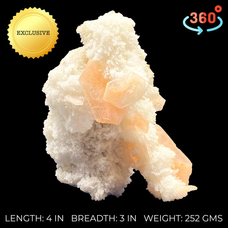 Pink Stilbite Petals on Snow White Chalcedony