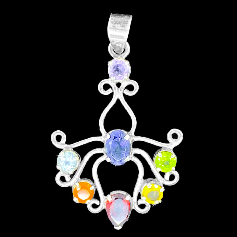Kraken Chakra Silver Pendant
