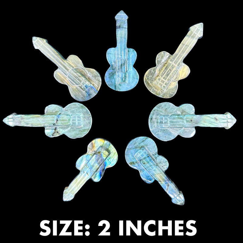 Mini Labradorite Guitar Carvings