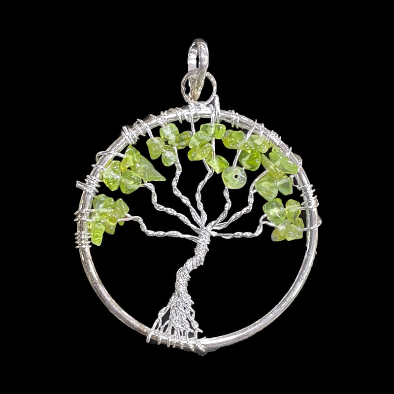 Tree of Life Pendant - Peridot