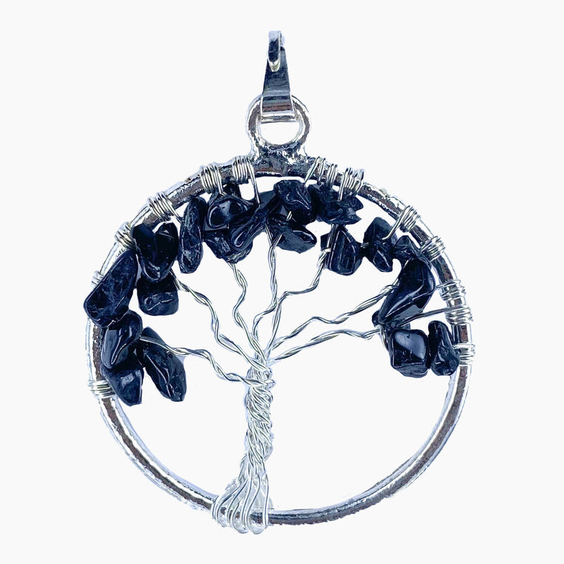 Tree of Life Pendant - Black Tourmaline