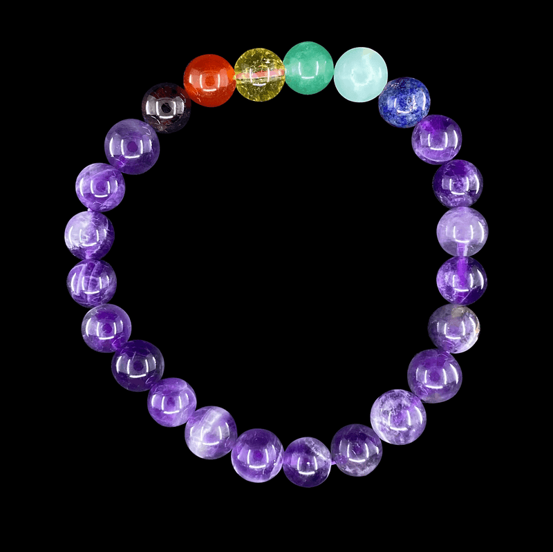 Amethyst Chakra Round Bracelet